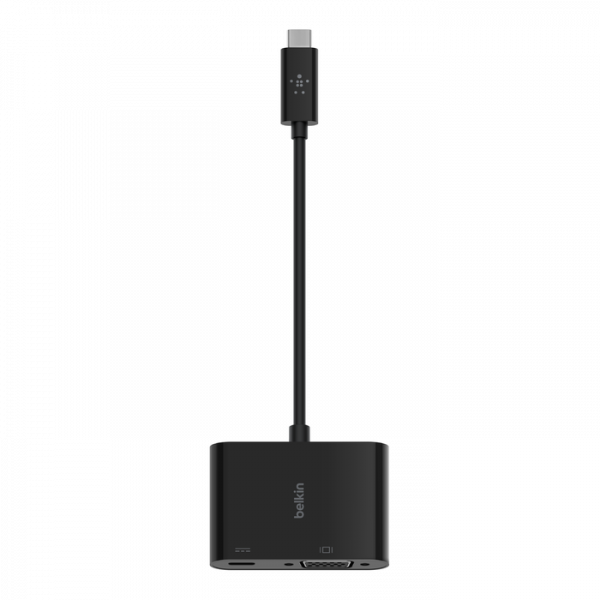 Adapter chuyển đổi, USB-C sang VGA, PD 60W, màu đen Belkin