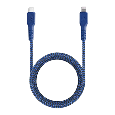 ENERGEA-FIBRATOUGH USB-C TO LIGHTNING 1.5M CABLE BLUE - CBL-FTCL-BLU150