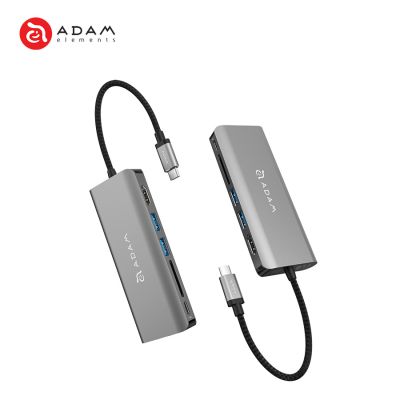 CỔNG CHUYỂN 6IN1 USB-C ADAM ELEMENTS CASA PD 100W - Grey