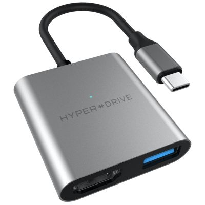 Cổng chuyển Hyperdrive 4k HDMI 3in1 USBC Gray (HD259-GR)