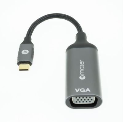 MAZER/M-USBCAL351-GY/ALU USB-C to VGA 1080P Adapter-Grey - M-USBCAL351-GY