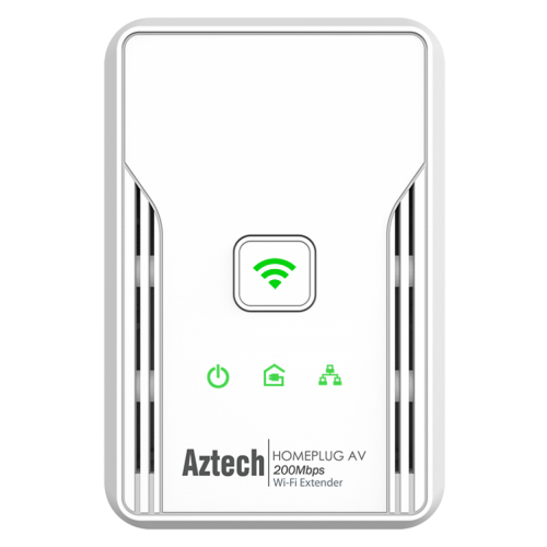 Aztech HomePlug AV 200Mbps Single-Band Wireless-N 150Mbps Extender HL113EW