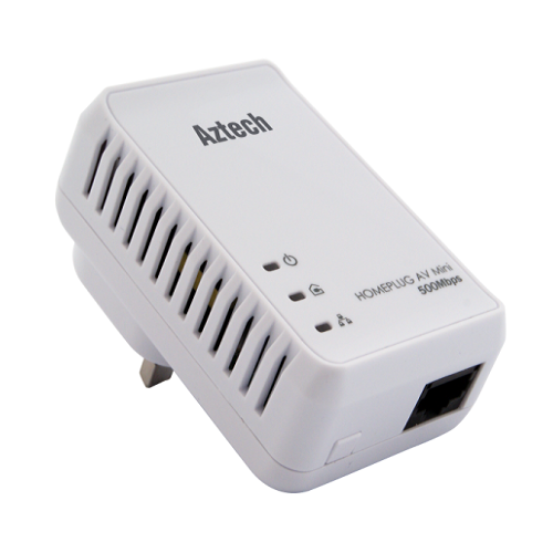 Aztech HomePlug AV 500Mbps Ethernet Adapter HL117E