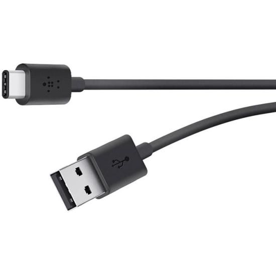 Cáp USB Type C, 1.2 mét, vỏ nhựa, màu đen Belkin