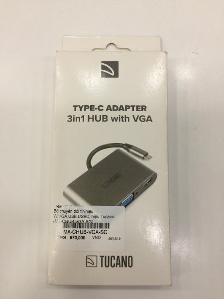 Hub Type C adapter to W/VGA,USB,USBC – Tucano (MA-CHUB-VGA-SG)